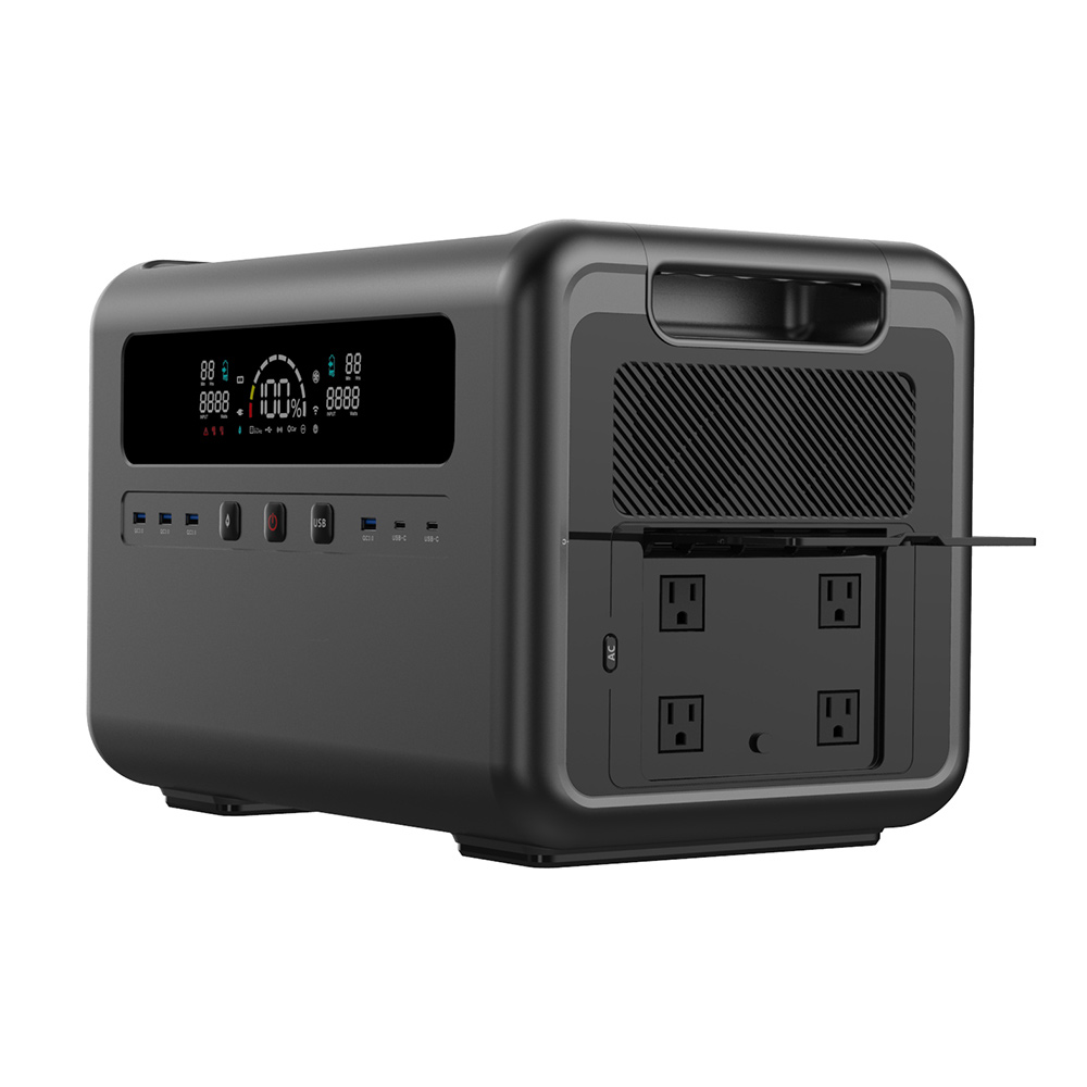 Portable Power Station - 2400W Solar-Stromgenerator, Tragbare Hochleistungs-Powerstation für Notfall-Backup