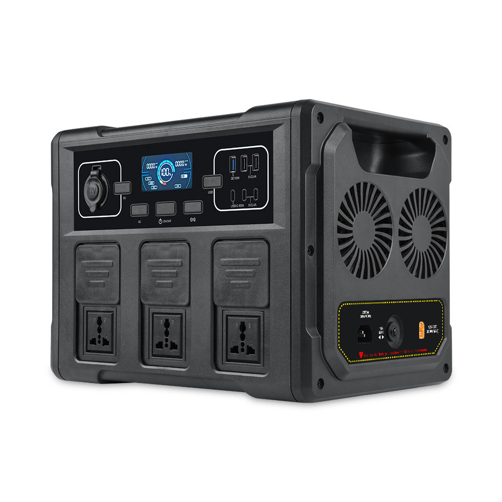Portable Power Station - 1200W Tragbarer Solargenerator, LiFePO4-Akku MPPT-Kraftwerk Notfall-Energiespeicher