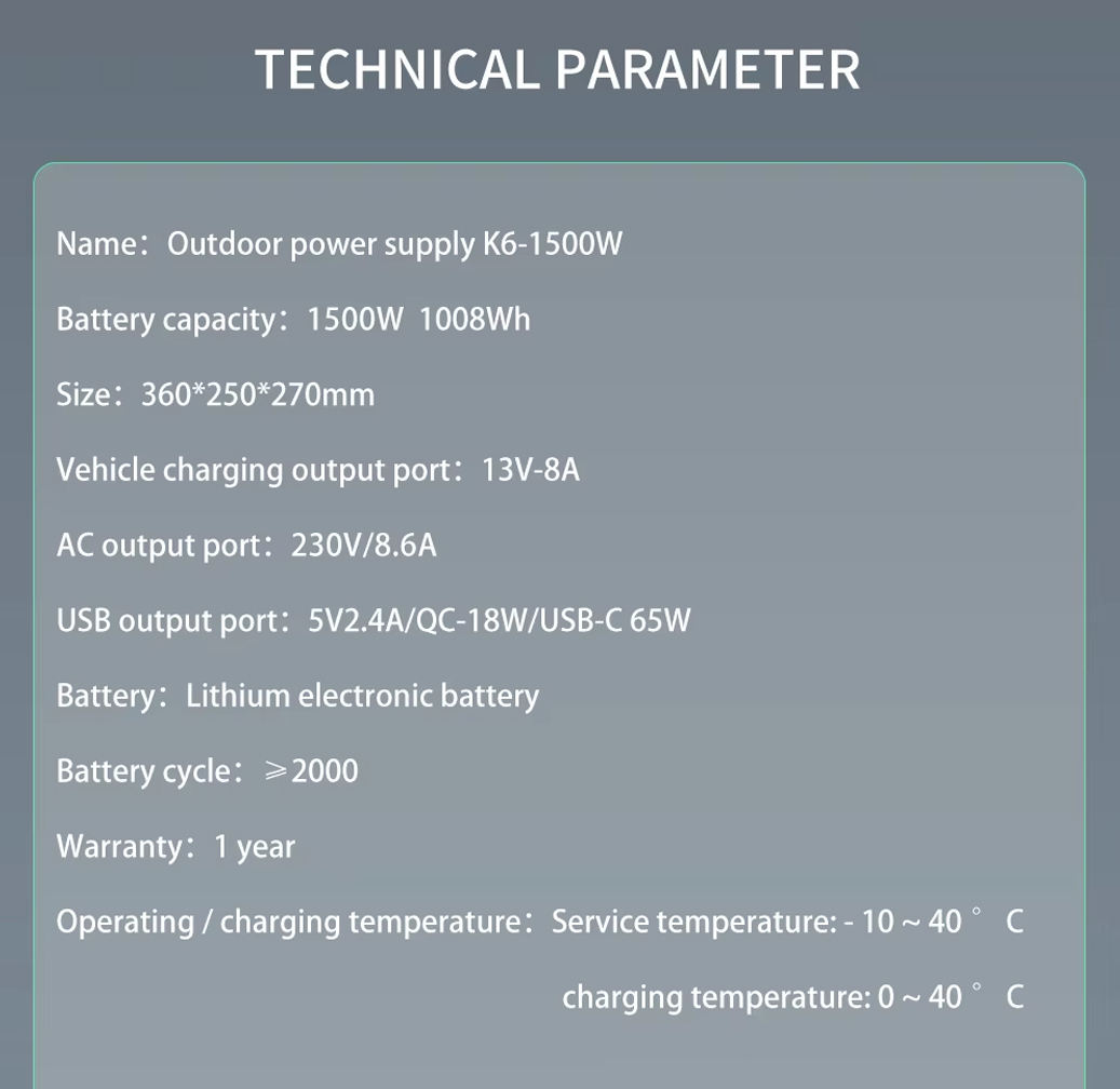 1500W 1008Wh Lithium-Ionen Tra – Portable Power Station Bewertung und Preis